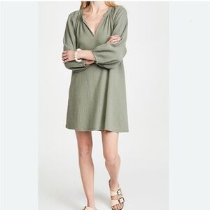 Nation LTD Nala Peasant Dress | vintage army green